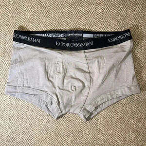 ARMANI MEN DESIGNER LUXURY UNDERWEAR BOXER BRIEF SIZE MEDIUM gray color ONE PAIR